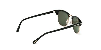Tom Ford FT0248 Henry Plastic Mens Sunglasses, 05N - Shiny Rose Gold, Black / Green Lenses
