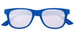 Matte solid blue front / Matte navy speckle fade to blue pattern out - Solid blue in Silver mirror - Cat 3